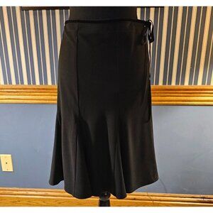 Copper Key Black A-Line Skirt Size 13 Polyester Spandex Womens Flattering Fit